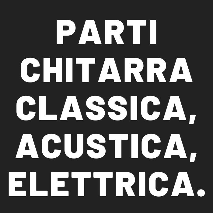 Parti di una chitarra classica, acustica, elettrica